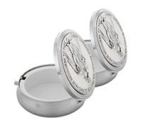 ULTECHNOVO 2 pièces Boîte de Rangement pour Chapelet Alliage de Zinc Compacte et Coffret Souvenir pour Communion Prières Quotidiennes et Cadeaux Religieux