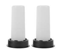 ULTECHNOVO 2 Pièces Boîtier Solaire de Rechange en Plastique Blanc pour Lanterne à