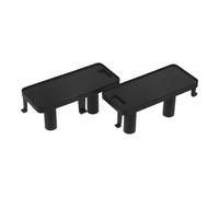 ULTECHNOVO 2 Pièces Bouton-poussoir Remplacement Facile Compatibilité Complète en Plastique Noir Rectangulaire pour -ondes pour Réparation Porte Four à -ondes