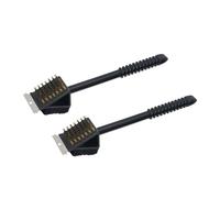 ULTECHNOVO 2 pièces Brosse Barbecue Nettoyage Gril et Four Manche Antidérapant avec Crochet de Suspension Brosse pour Barbecue Extérieur et Cuisine