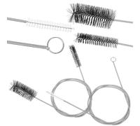 ULTECHNOVO 2 Pièces Brosse de Nettoyage de Drain Flexible avec Poils en Nylon Doux, Outils de Débouchage pour Pompe à Eau et Aquarium, Acier Inoxydable, Nettoyage