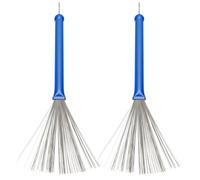 ULTECHNOVO 2 Pièces Brosse Métallique Rétractable pour Baguettes de Batterie en Acier Inoxydable, Stable et Résistante, pour Batteurs Débutants et Musique Jazz