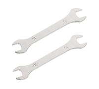 ULTECHNOVO 2 Pièces Clé Plate Double Tête 12-14mm, Profil Mince | Becs de 3mm, Finition Nickelée, Changement Rapide D’orientation, pour Écrous et Fixations Moto