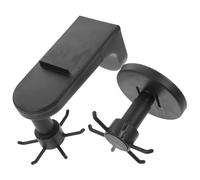 ULTECHNOVO 2 Pièces Crochets Cuisine Rotatifs à Six Griffes sans Clous | ABS Noir, Fixation Adhésive Cuisine, sous Meuble, Surface Plastique, pour Cuillères et Tasses