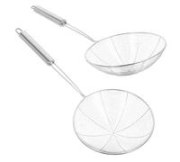 ULTECHNOVO 2 pièces Écumoire Araignée Inox avec Manche Ergonomique Antidérapant Passoire Fine Multifonction pour Friture Cuisson Pâtes et Préparation Alimentaire