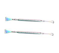 ULTECHNOVO 2 pièces Extracteur Points Noirs Visage Acier Inoxydable Outil Grattoir Manuel Ergonomique Éliminateur Peau Morte Sûr et Portable pour Femmes