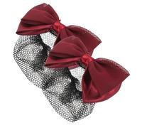 ULTECHNOVO 2 pièces Filets Cheveux Chignon Lot pour Femmes avec Barrette Décorative Noeud Élégant Accessoire Pratique pour Coiffures Formelles