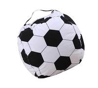 ULTECHNOVO 2 Pièces Housse de Chaise Pouf Rangement Peluches Football Organisateur Jouets Respirant pour Chambre Foot Siège Confortable Multifonction