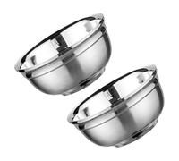 ULTECHNOVO 2 pièces Lot de Bols Acier Inoxydable de Double Paroi Isolante Bols Capacité pour Soupe Nouilles Instantanées et Repas Accessoires Cuisine Sûrs et