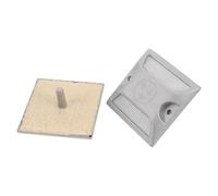 ULTECHNOVO 2 pièces Marqueurs Réfléchissants Aluminium Lot de Clous de Route Durables pour Allée et Terrains de Sport Visibilité Améliorée pour Piétons et Conducteurs Résistants Aux