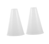 ULTECHNOVO 2 Pièces Mégaphone Blanc en Plastique Léger Amplification Extra pour Événements en Extérieur et Célébrations d'anniversaire, Style Vibrant Adapté aux Adultes et Garçon et Filles