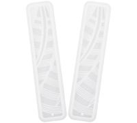 ULTECHNOVO 2 Pièces Moule à Marque-Pages Rectangulaire en Silicone Blanc | Fleurs Séchées et Glands, Surface Lisse sans Bavures, Ateliers Créatifs