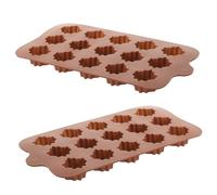 ULTECHNOVO 2 Pièces Moules à Chocolat Silicone Moules Multifonctions Antiadhésifs pour Chocolat Pâtisserie Fondant et Biscuits Design Érable Couleur Aléatoire Couleur