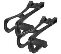 ULTECHNOVO 2 Pièces Pédales de Vélo de Rechange Pédales de Vélo D'appartement Cale-Pieds Plastique Noir Installation Rapide Antidérapantes Exercice et VTT