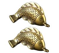 ULTECHNOVO 2 pièces Pendentif Poisson Carpe Laiton Breloque Décorative pour Porte-clés Sac Bijou Charm
