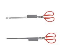 ULTECHNOVO 2 pièces Pince à Eel Antidérapante Acier Inoxydable Droite et Courbée Lot pour Crabe Écrevisse et Poissons Outil Solide et Portable pour Cuisine
