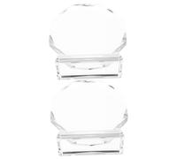 ULTECHNOVO 2 Pièces Plaque en Verre 100mm pour Récompense et Reconnaissance | Forme Octogonale de Bureau, Gravure Personnalisée Possible, Présent Commémoratif pour Équipes et Salariés