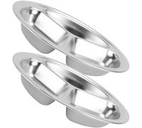 ULTECHNOVO 2 pièces Plateau Repas Inox Profond Compartiments Divisée pour Cantine et Restaurant Résistant et Empilable Facile à Nettoyer Service Équilibré Adultes