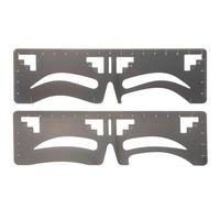 ULTECHNOVO 2 pièces Règle Sourcils Acier Inoxydable Pochoir Sourcils pour Mesurer et Dessiner Outil Professionnel de Maquillage pour Femmes et Filles Guide d'Équilibre et Forme Précise