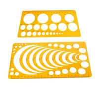 ULTECHNOVO 2 pièces Règles de Dessin Géométriques Plastique Rigide Modèle Précis avec Figures Variées Outil de Mesure pour Artistes Designers et Étudiants