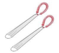 ULTECHNOVO 2 Pièces Ressort Acier Inoxydable avec Tête Silicone Batteur Manuel Portable pour Œufs Crème et Sauces Outil de Cuisine Non Adhésif pour Usage Domestique et Extérieur