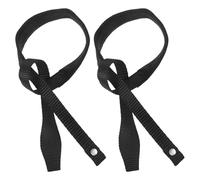 ULTECHNOVO 2 Pièces Sangle de Ski en Nylon Noir pour Bâtons de Trekking et Ski, Bracelet Réglable Prévenant la Perte, pour Randonnée et Trekking