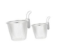 ULTECHNOVO 2 pièces Set de Paniers Passoires Inox pour Cuisson et Friture Filtre Fin Anti-graisse et Résistant pour Pâtes et Fondue Chinoise