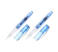 ULTECHNOVO 2 Pièces Stylos à Pointe Souple pour Écrire Calligraphie, Bleu