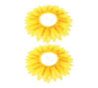 ULTECHNOVO 2 pièces Sunflower Headgear et Bandeau Fleurs Jaunes Doux pour Tout Petits Réutilisable et Facile à Nettoyer Accessoire Festival et Costume Garçon Fille Diamètre Intérieur