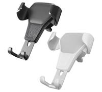 ULTECHNOVO 2 Pièces Support de Téléphone à Gravité, Grille D’aération | PC et ABS, Clips Triples Patin, Port de Charge Préservé, pour Smartphones 4 à 6 Pouces
