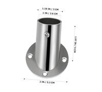 ULTECHNOVO 2 pièces Support de Tringle Inoxydable avec Embase Crantée Fixation Latérale Stable pour Barre Penderie Résistant Rouille Installation Rapide Lot