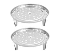 ULTECHNOVO 2 pièces Support Vapeur Acier Inoxydable Résistant Chaleur et Empilable pour Cuisson Vapeur Maison pour Cuisson Légumes Poissons et Pâtisseries