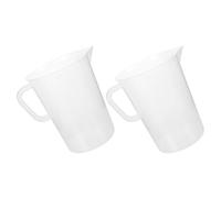 ULTECHNOVO 2 Pièces Tasse à Mesurer Plastique 5000ml Double Graduation Résistante et Épaisse, Facile à Transporter, pour Camping Cuisine Extérieure