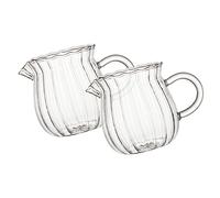 ULTECHNOVO 2 pièces Verres à Café et Boissons Verre Chaleur avec Anse Lot de Tasses pour Jus Lait et Usage Domestique