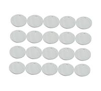 ULTECHNOVO 20 pièces Accessoires Boucles Oreilles DIY Rondes Coquille Naturelle Perforées pour Bijoux Faits Main Décoration Pendante pour Fête et Maison Blanc