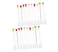 ULTECHNOVO 20 Pièces Agitateur Café Réutilisable Acrylique Cuillère Mélangeuse Ergonomique pour Boissons Chaudes et Froides Outil Mélangeur Poudre Café pour Bureau et Bar