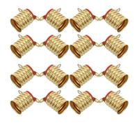ULTECHNOVO 20 Pièces Douille E10 Mini pour Ampoule Led, Montage Compact, | Expérience de Physique Étudiante, Circuit de Douille D'ampoule, Câblage Simple, Compatible Outils, Or