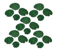 ULTECHNOVO 20 Pièces Feuille de Lotus Artificielle Flottante Verte Eva