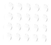 ULTECHNOVO 20 pièces Lot de Disques Ronds Acryliques Transparente pour Porte-clés DIY Ébauches Claires Acryliques pour Loisirs Créatifs