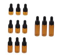 ULTECHNOVO 20 pièces Lot Flacons Verre Teinté Rechargeables avec Pipette Doseuse pour Huiles Essentielles Lotions et Cosmétiques Bouteilles Vides Portables de Voyage