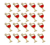 ULTECHNOVO 20 Pièces Pendentif Breloque en Alliage Forme de Gobelet de Vin Rouge pour Création de Bijoux, Style Délicat et Design Unique pour Projet de Scrapbooking
