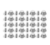 ULTECHNOVO 20 Pièces Pieds de Bagages en Alliage de Zinc Argenté 10 Mm Vis Incluses, Accessoires pour Paquet Seau, Protection Anti-accrochage Fabrication de Paquet et Remplacement