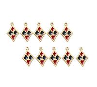 ULTECHNOVO 20Pcs Pendentifs en Alliage Motif Cartes de Poker pour Création de Bijoux DIY, Accessoires Légers 26X17Mm, pour Porte-Clés ou Boucles d'Oreilles