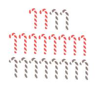 ULTECHNOVO 20Pièces Accessoires Décoratifs Noël Pâte à Modeler Mini Canes Chic pour Téléphone DIY Rouge Café