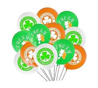ULTECHNOVO 24 pièces Ballons Latex pour Décoration de Fête Saint Patrick de Ballons Baudruche Colorés pour Décorations Irlandaises Festives