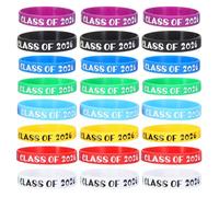 ULTECHNOVO 24 Pièces Bracelets en Silicone Dégradés Class Of 2026 Légers et Faciles à Distribuer pour Fête de Remise des Diplômes et Célébration Scolaire