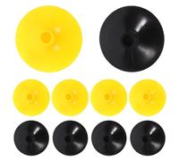 ULTECHNOVO 24 Pièces Flèches de Remplacement avec Ventouses Souples pour Jeux de Tir à Arc Garçon Fille Pointe Caoutchouc Sécurisée Noir et Jaune Accessoires de Pratique Plein Air