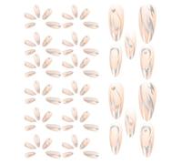 ULTECHNOVO 24pièces Faux Ongles à Coller avec Motif Flamme Argentée Compatibles avec Rivets Extensions Ongles Réutilisables Faciles à Poser et Retirer