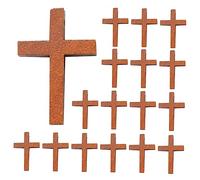 ULTECHNOVO 25 Pièces Croix en bois trousse Charme pour ancien assorti breloques en forme de croix pendentif breloques bricolage pendentif croix suspendu breloque croix Brown