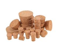 ULTECHNOVO 25 Pièces Lot de Bouchons Coniques Liège pour Laboratoire et Usage Domestique Étanchéité Hermétique Réutilisables et Faciles à Nettoyer Adaptés à Bocaux et Flacons